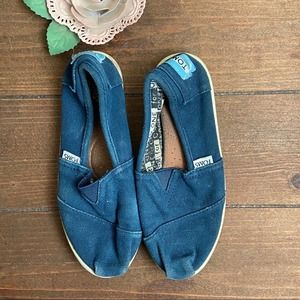 TOMS Size Youth 12 Blue Slip-Ons